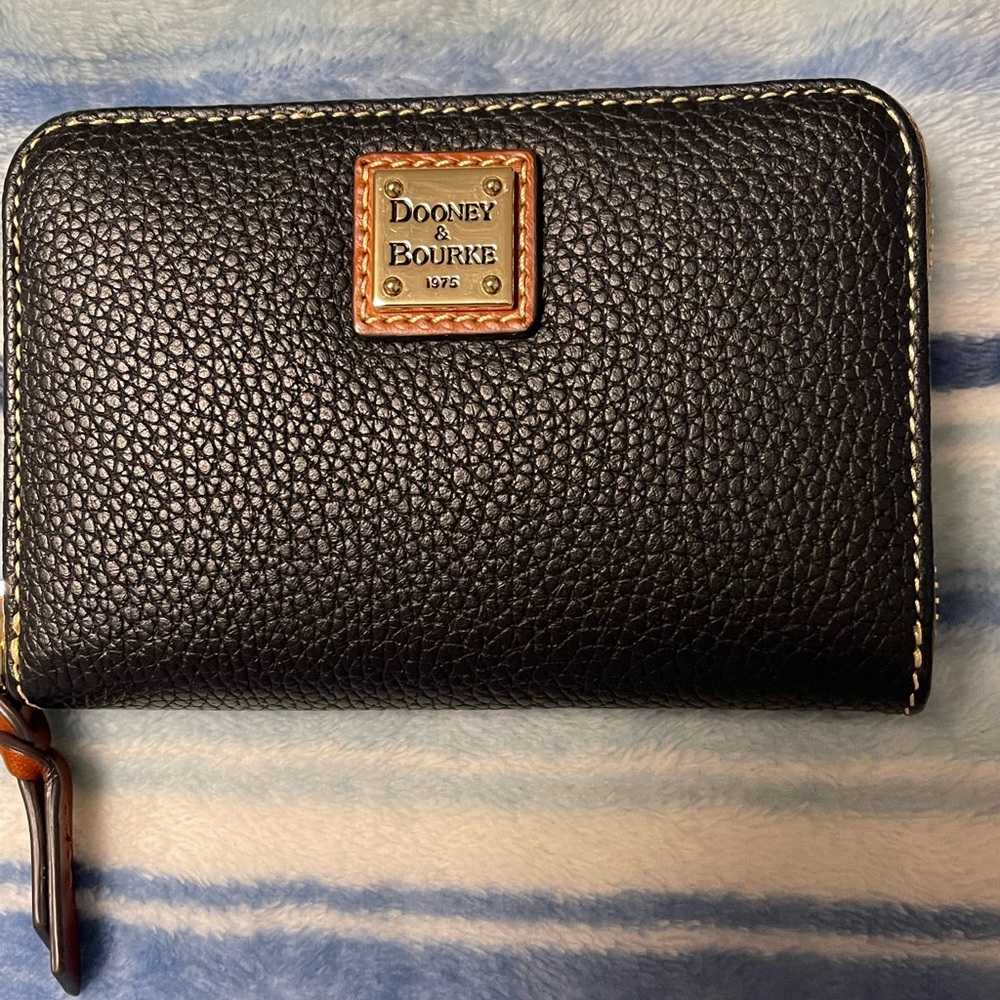 Dooney & Bourke Black Pebbled Leather Wallet